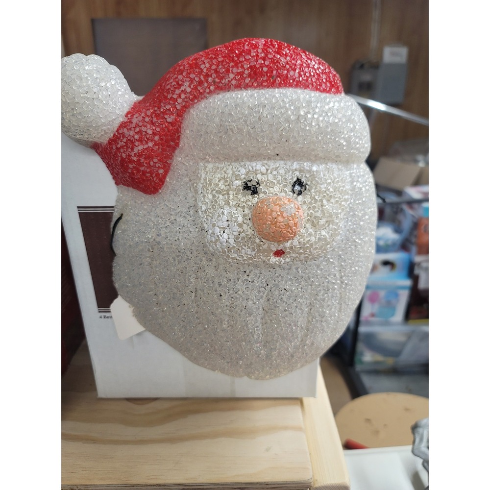 Vintage Santa Face Blow Mold Christmas Decoration Holiday Decor
